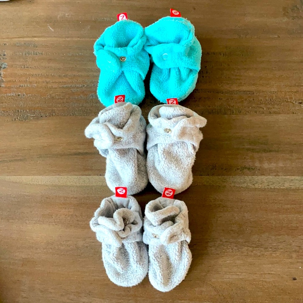 (3) Pairs of Zutano Booties